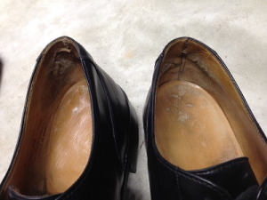 紳士靴のカカト修理