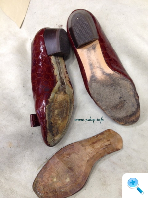 婦人靴のオールソール交換修理