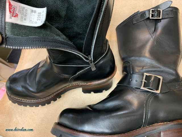 Red Wingとchippewa ブーツ エンジニアなどのファスナー取付＆ソール交換