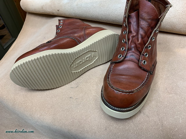 Red Wingとchippewa ブーツ エンジニアなどのファスナー取付＆ソール交換