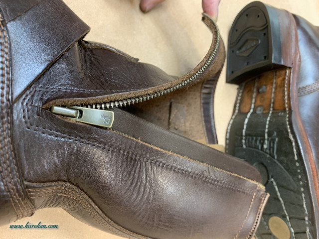 Red Wingとchippewa ブーツ エンジニアなどのファスナー取付＆ソール交換