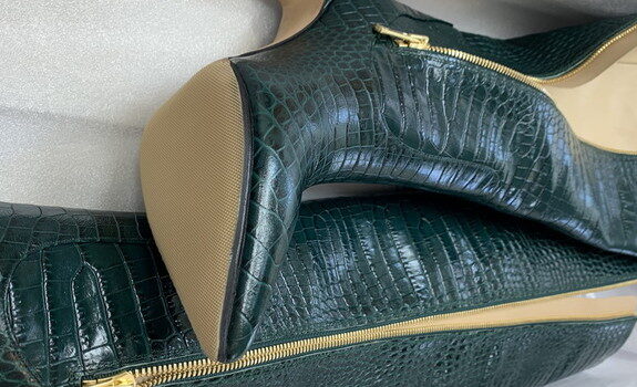 ブーツファスナー取り付け 靴とbagの本格修理アトリエ神戸住吉山の手緋色舘